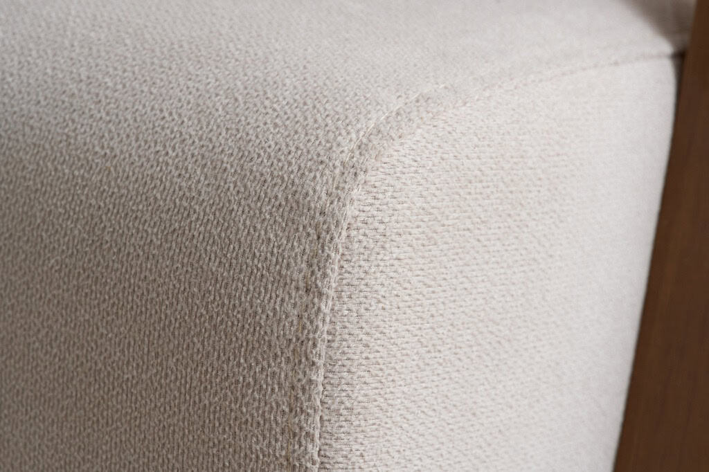 Ellwood Fabric Armchair - Cream & Oak - Image 5