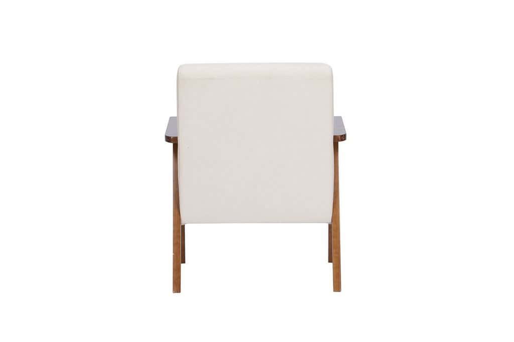 Ellwood Fabric Armchair - Cream & Oak - Image 8