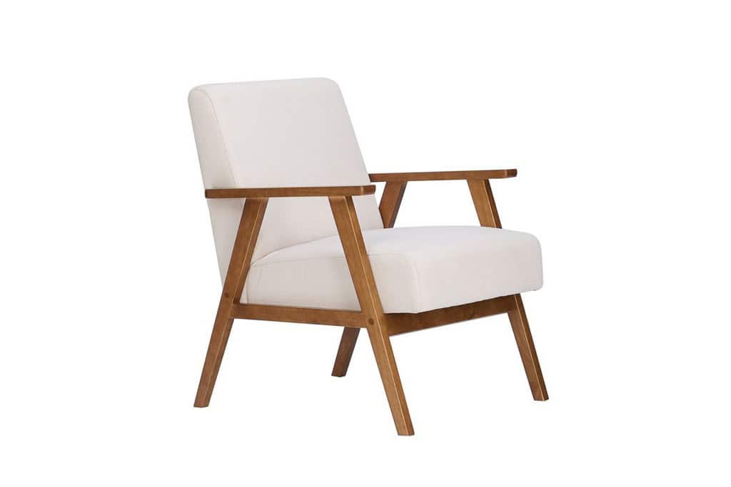 Ellwood Fabric Armchair - Cream & Oak - Image 10
