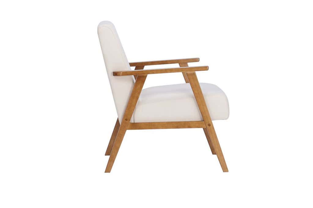 Ellwood Fabric Armchair - Cream & Oak - Image 12