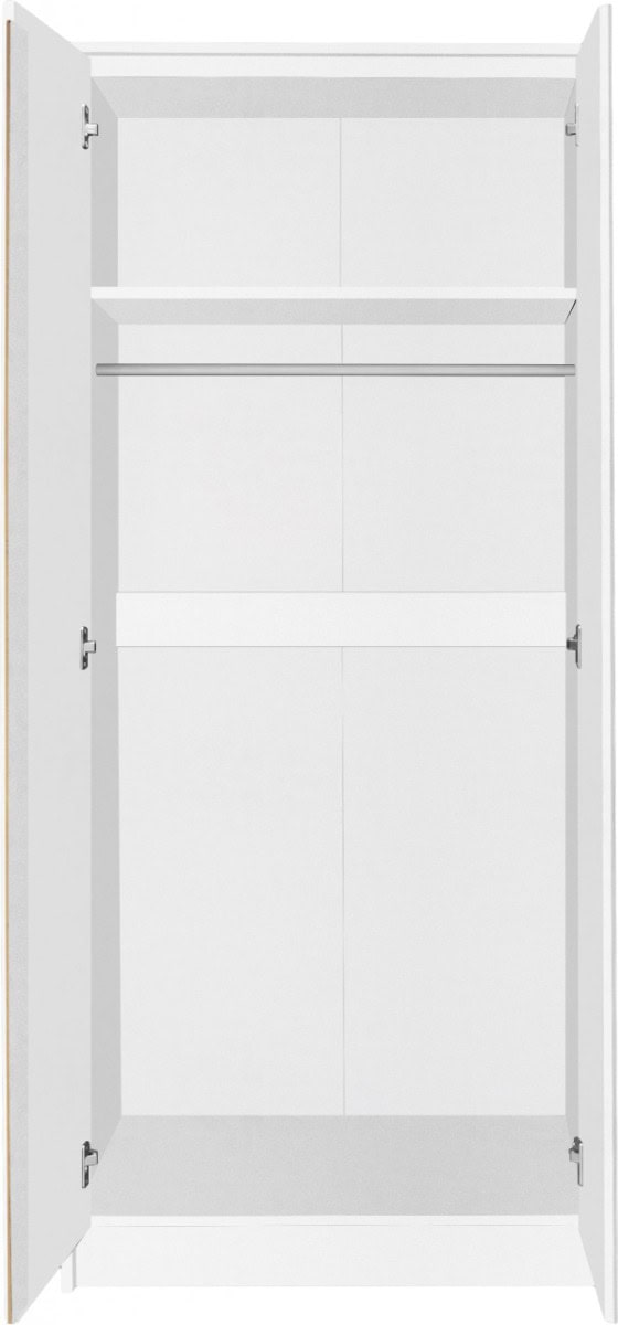Malvern 2 Door Wardrobe - White - Image 3