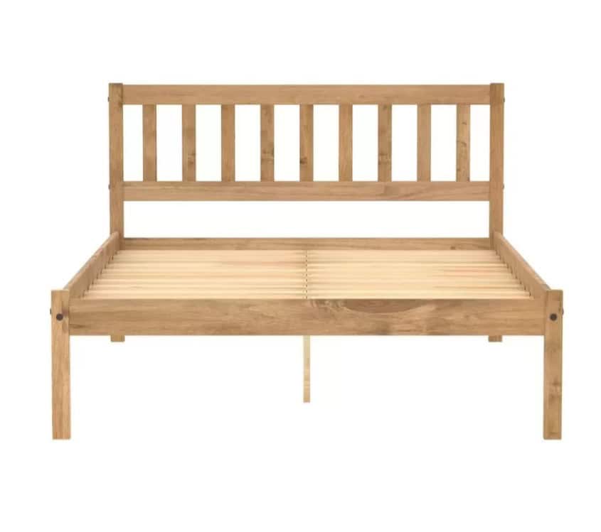 4ft Lisbon Bedframe - Waxed Pine - Image 6