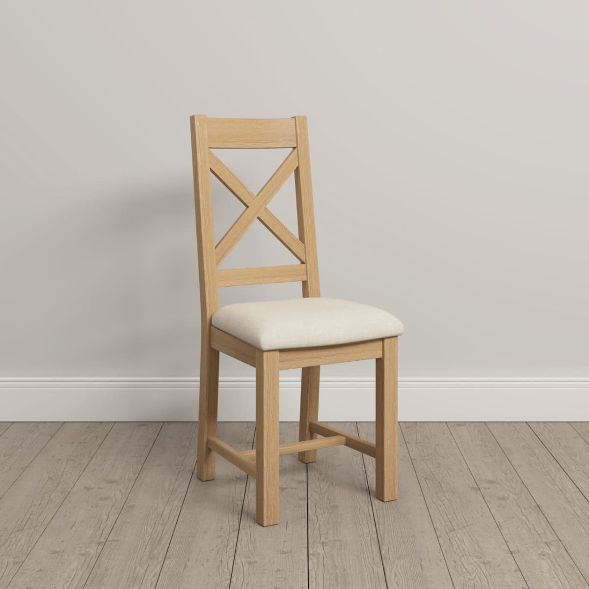 Windsor Cross Back Dining Chair (x2 Per Box) - Natural Oak | Buy Online | Beds.ie