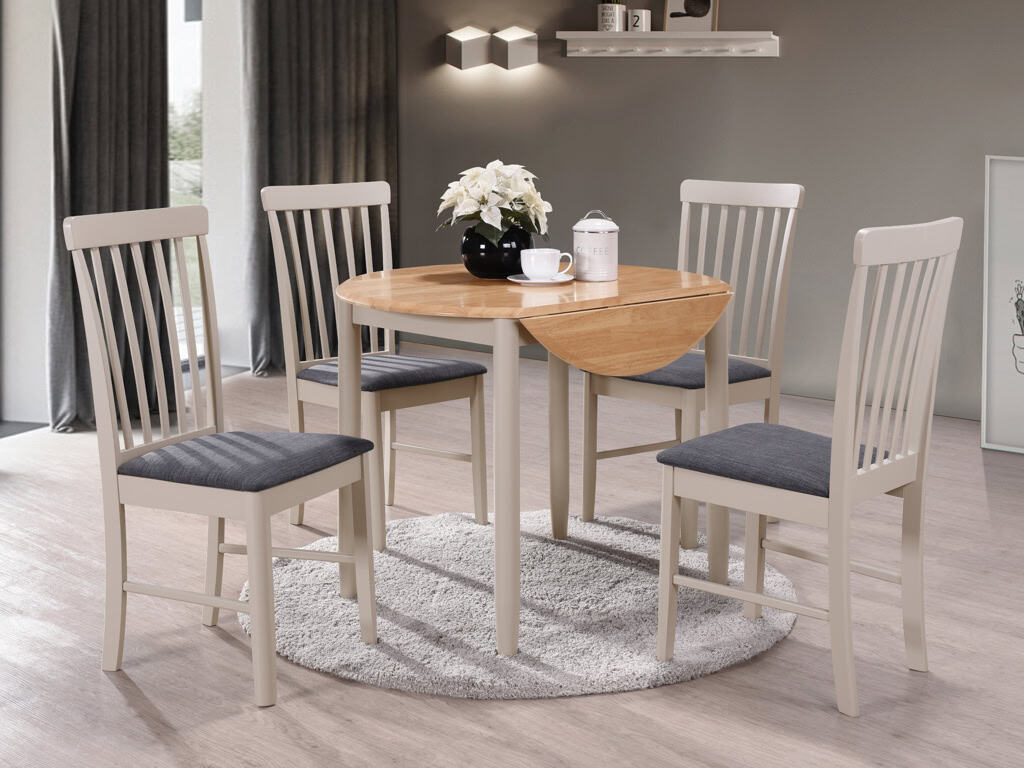 Altona Round Drop Leaf Dining Set (2 Chairs) | Buy Online | Beds.ie