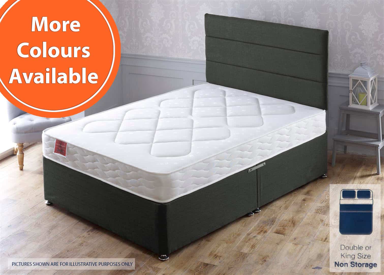 Apollo 5ft Damask Bed | Buy Online | Beds.ie