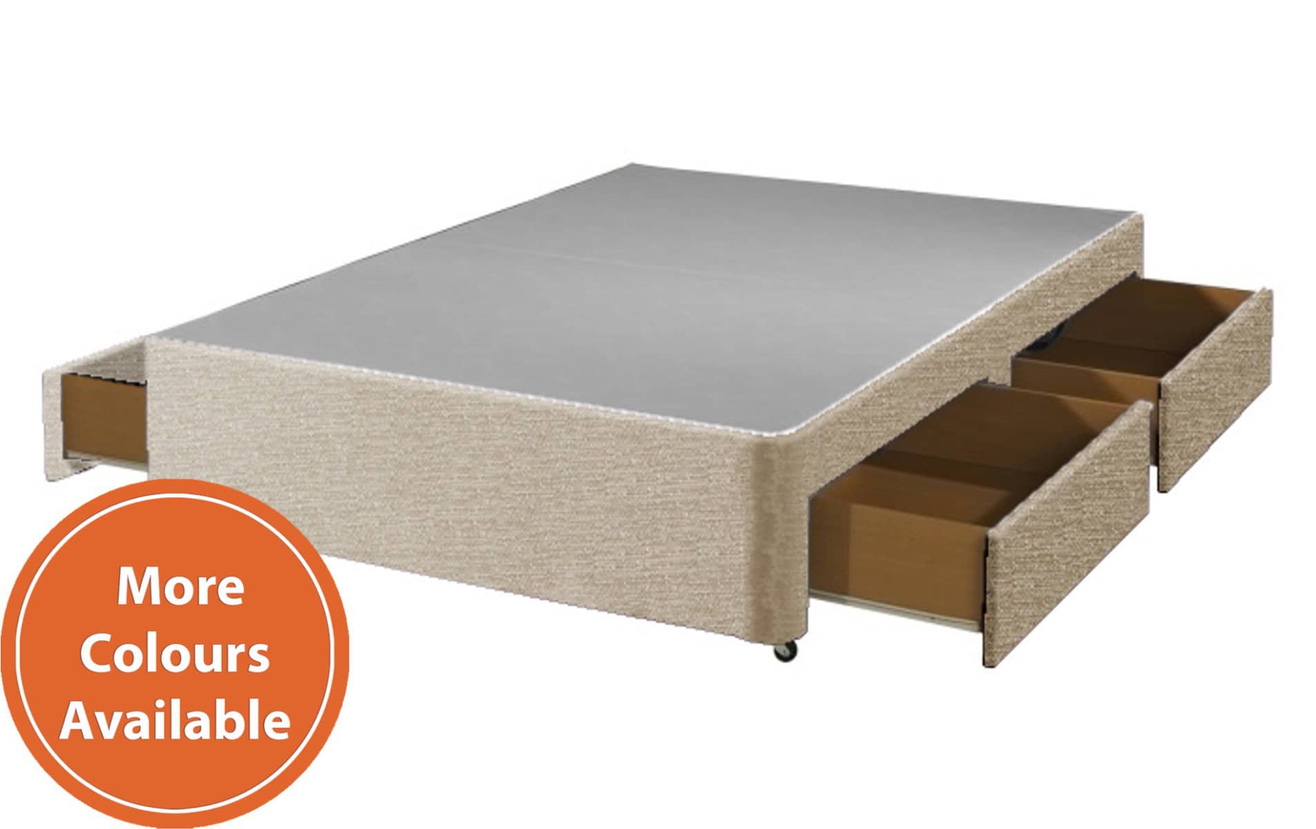 Apollo 4ft Beige 4 Drawer Divan Base - Image 2