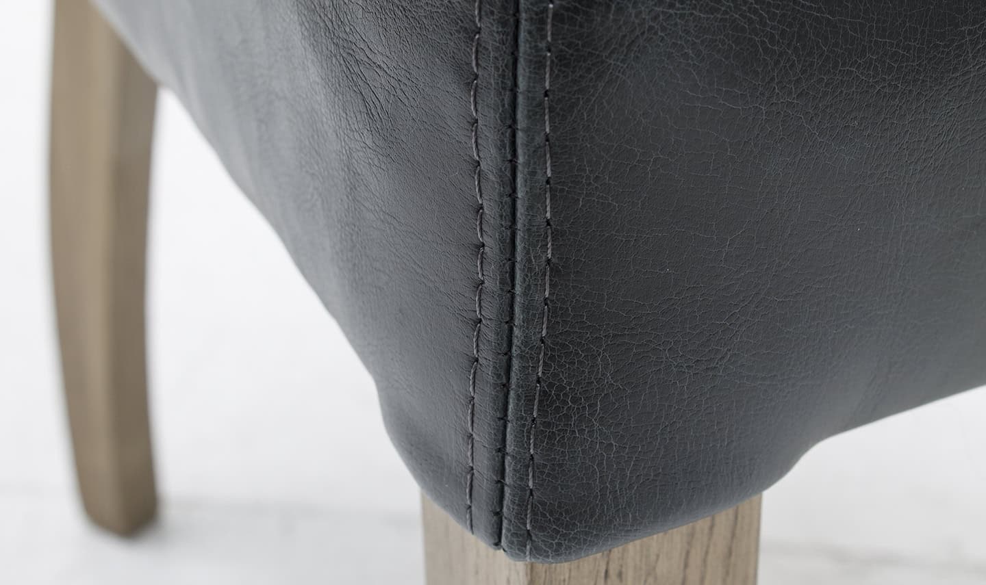 Duke Dining Chair Leather - Ink Blue - Image 3