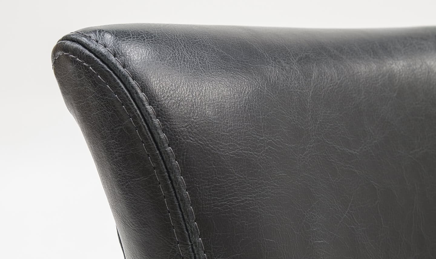 Duke Dining Chair Leather - Ink Blue - Image 4
