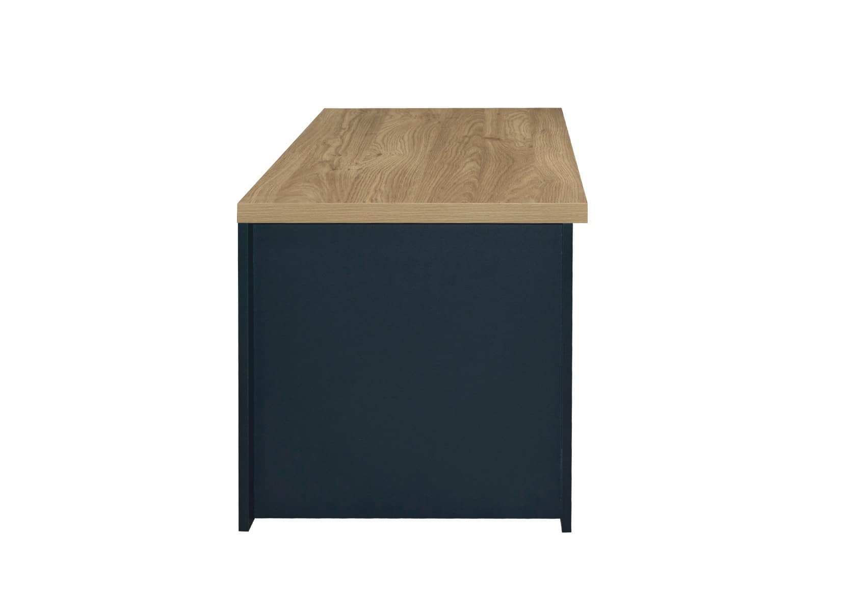 Highgate 2 Drawer Coffee Table - Navy & Oak - Image 8