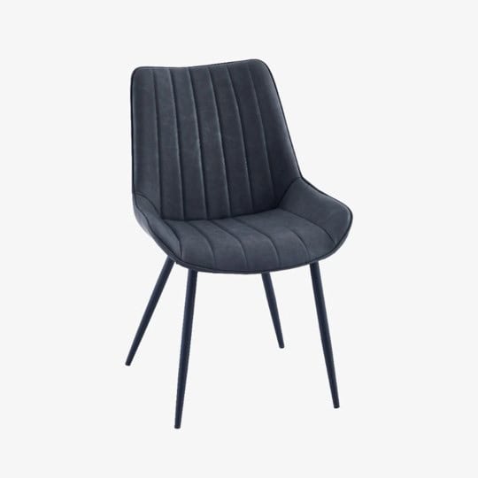 Anglia Chair - Charcoal Faux Leather (Set of 2) - Image 2