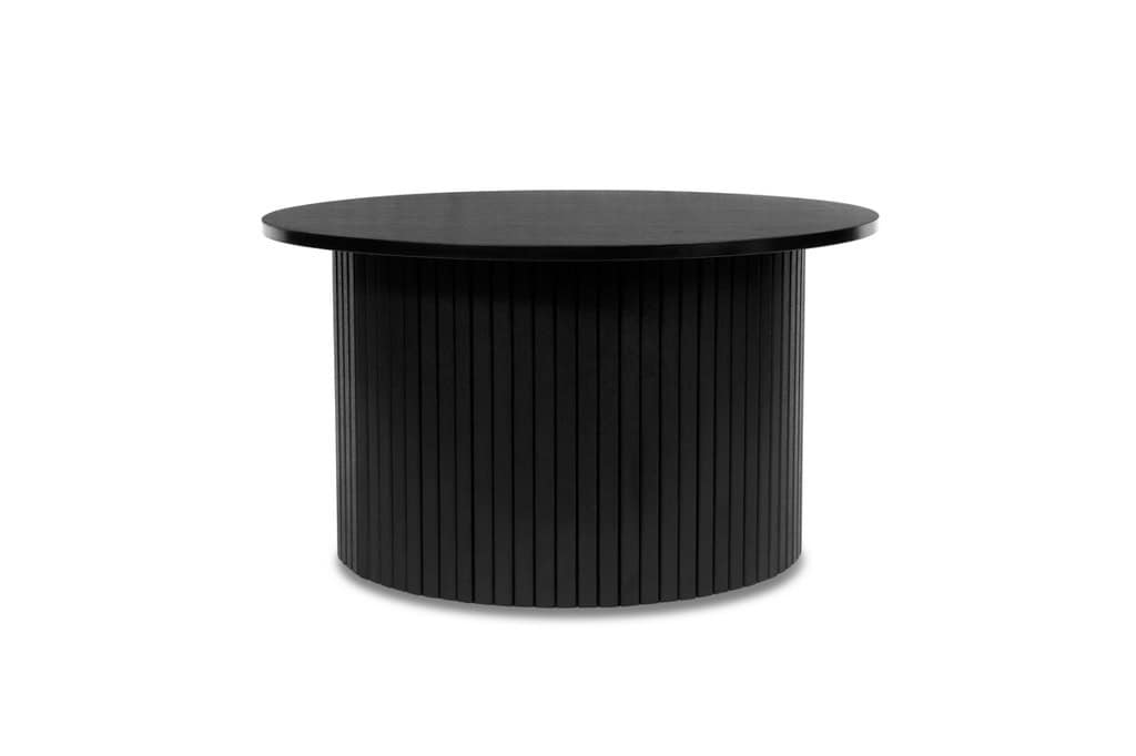 Axel Fluted Round Coffee Table - Black | Buy Online | Beds.ie