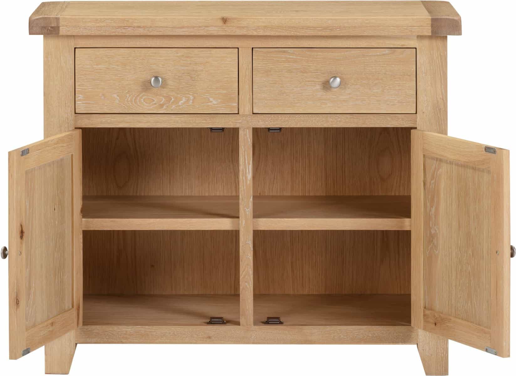 Windsor 2 Door 2 Drawer Sideboard - Natural Oak - Image 4