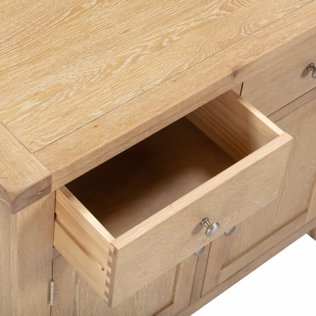 Windsor 2 Door 2 Drawer Sideboard - Natural Oak - Image 5