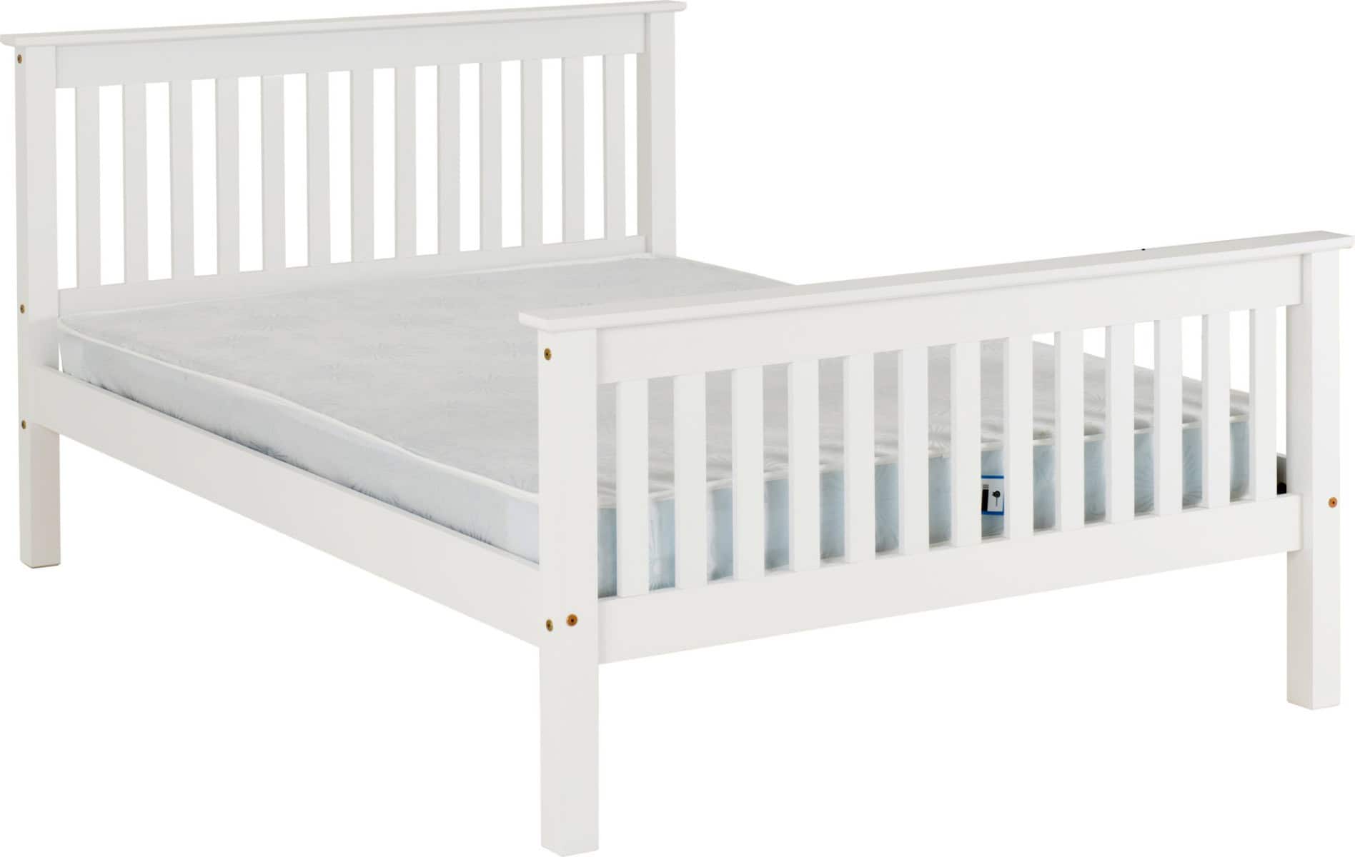 Monaco 5ft High End Bedframe - White | Buy Online | Beds.ie