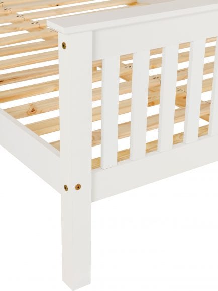 Monaco 5ft High End Bedframe - White - Image 5