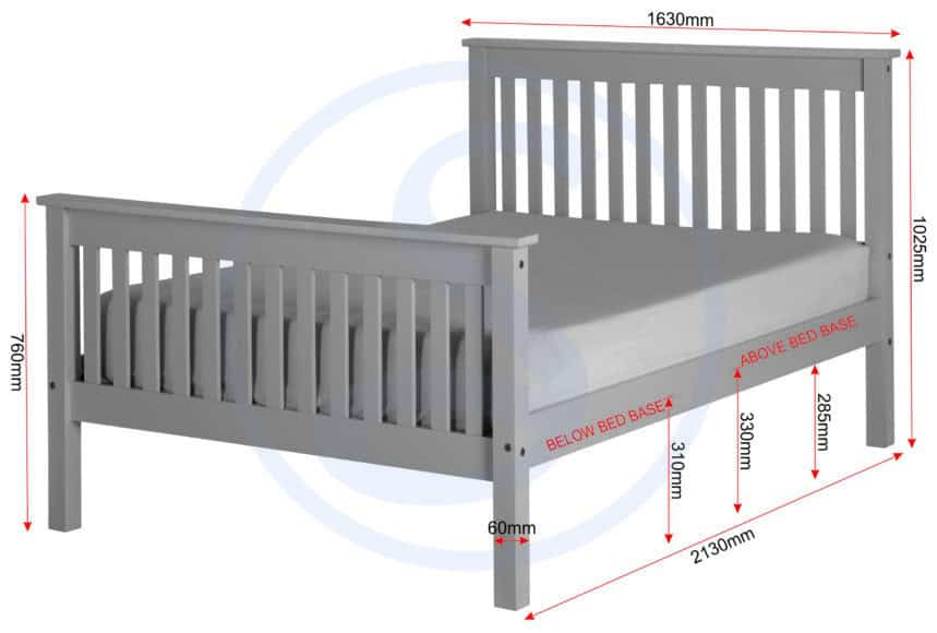 Monaco 5ft High End Bedframe - White - Image 8