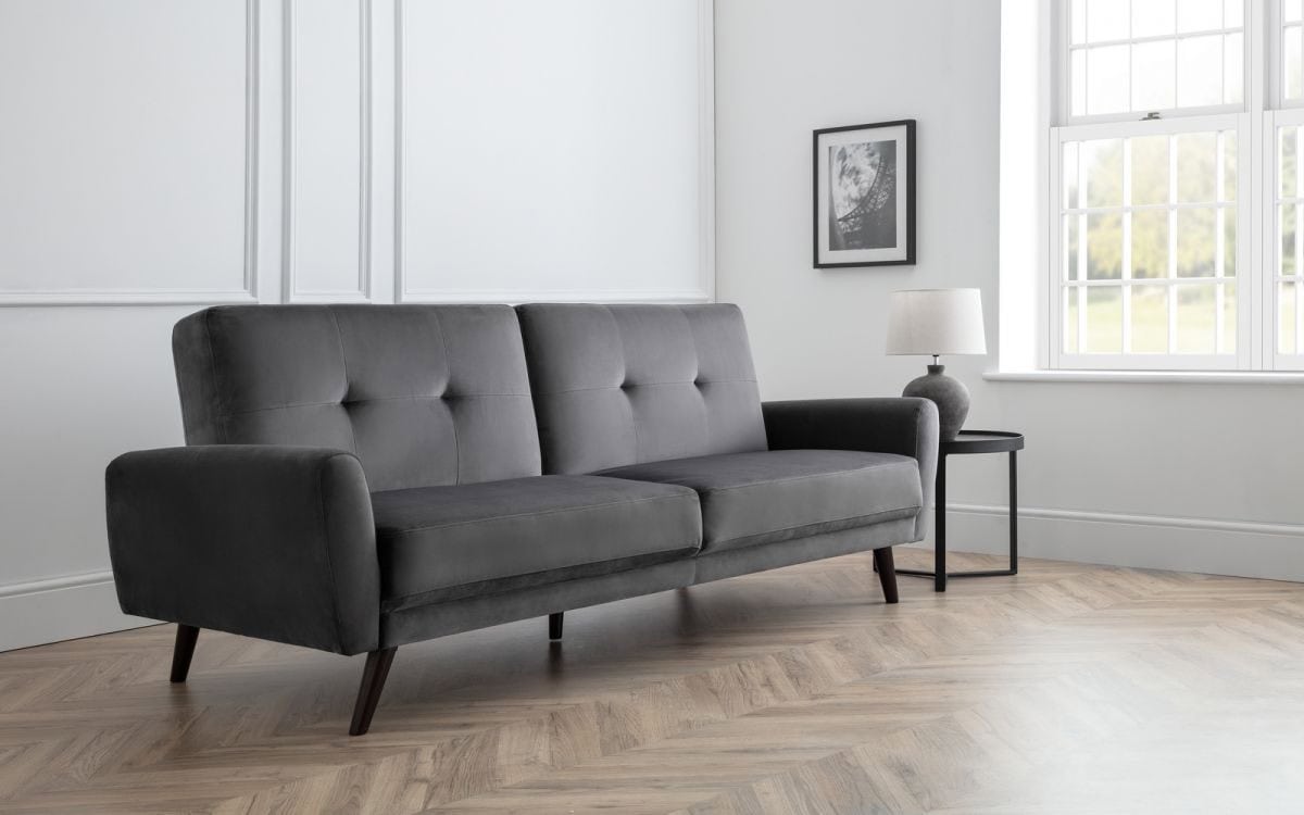 Reagan Sofa Bed - Dark Grey Velvet - Image 3