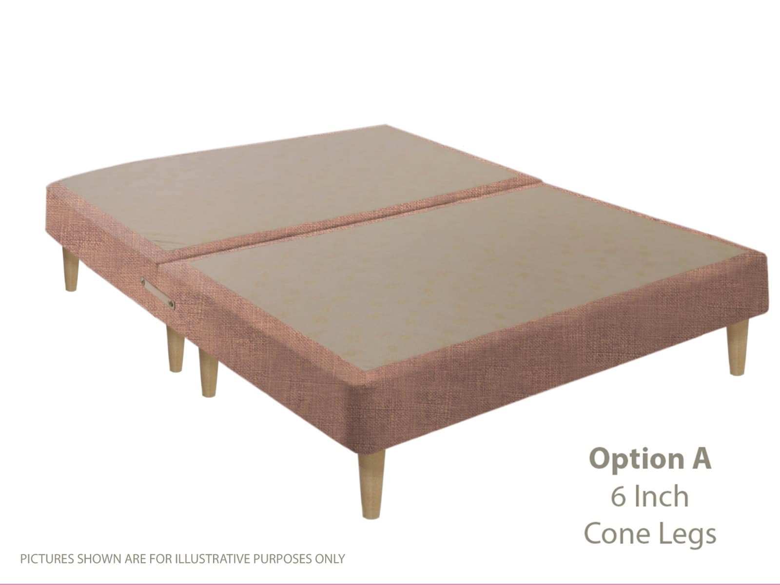 Apollo 4ft6 Azzure Lavender Shallow Divan Base on Legs | Buy Online | Beds.ie