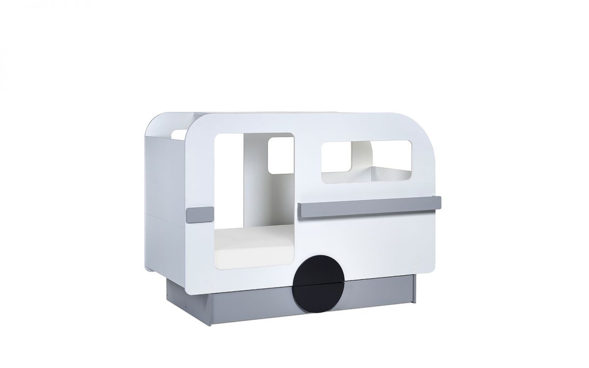 Tourpet Caravan Bed - Vapor Grey & White - Image 2