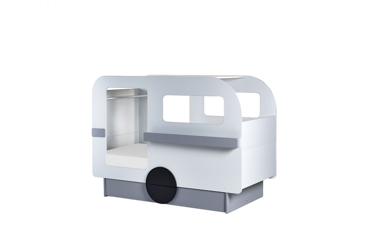 Tourpet Caravan Bed - Vapor Grey & White - Image 5