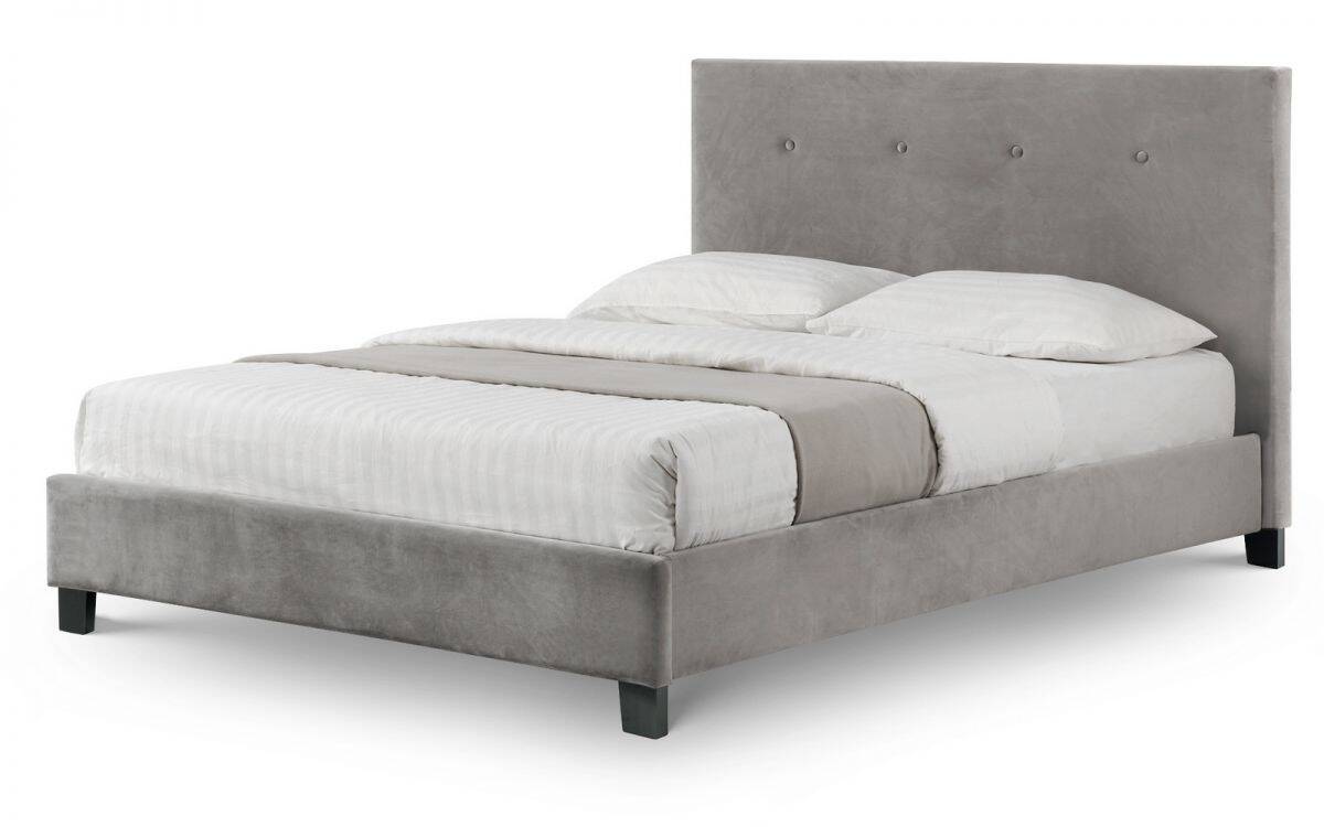 Elmington 4ft6 Bedframe - Grey Velvet - Image 2