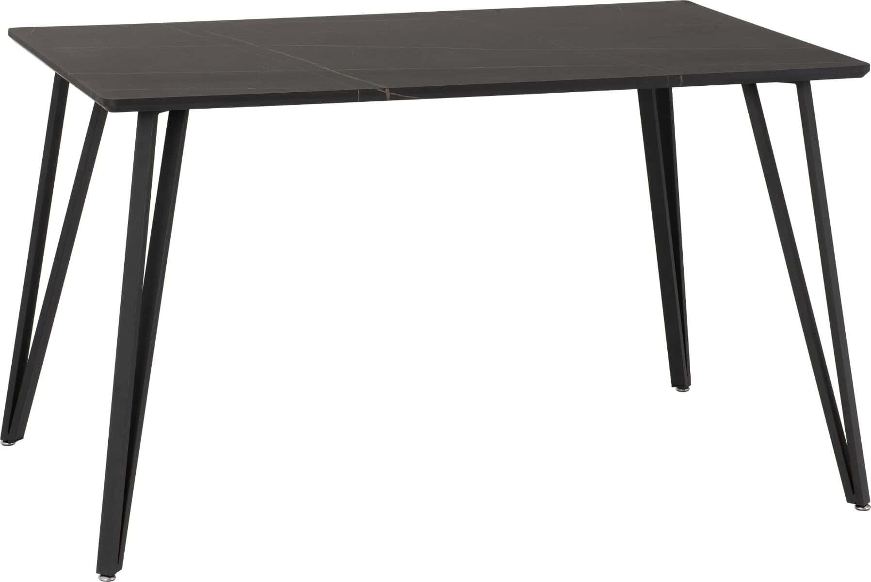 Marlow Dining Table - Black Marble/Black | Buy Online | Beds.ie