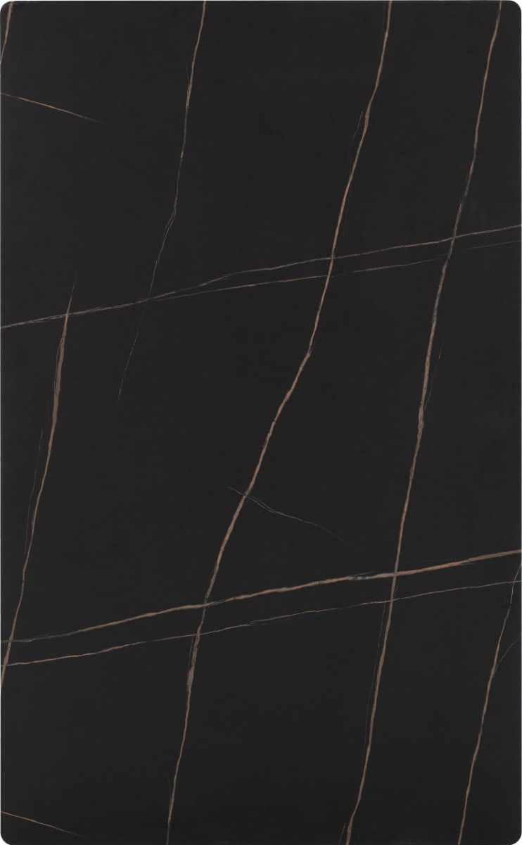 Marlow Dining Table - Black Marble/Black - Image 2