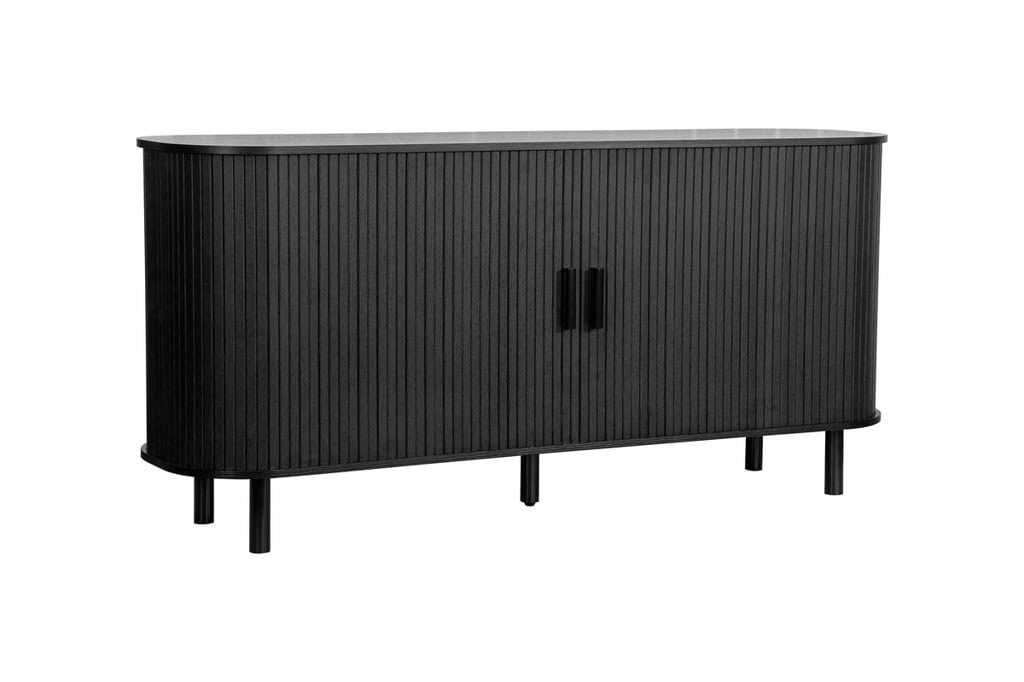 Axel 2 Door Fluted Sideboard - Black | Buy Online | Beds.ie
