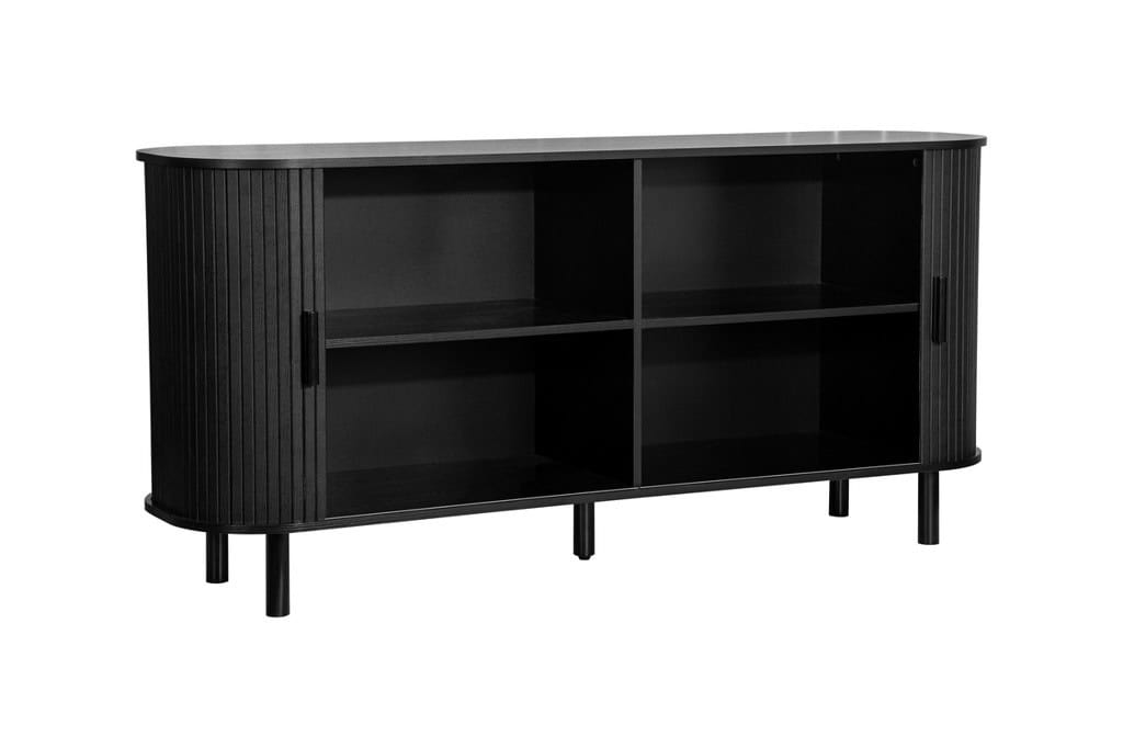 Axel 2 Door Fluted Sideboard - Black - Image 2