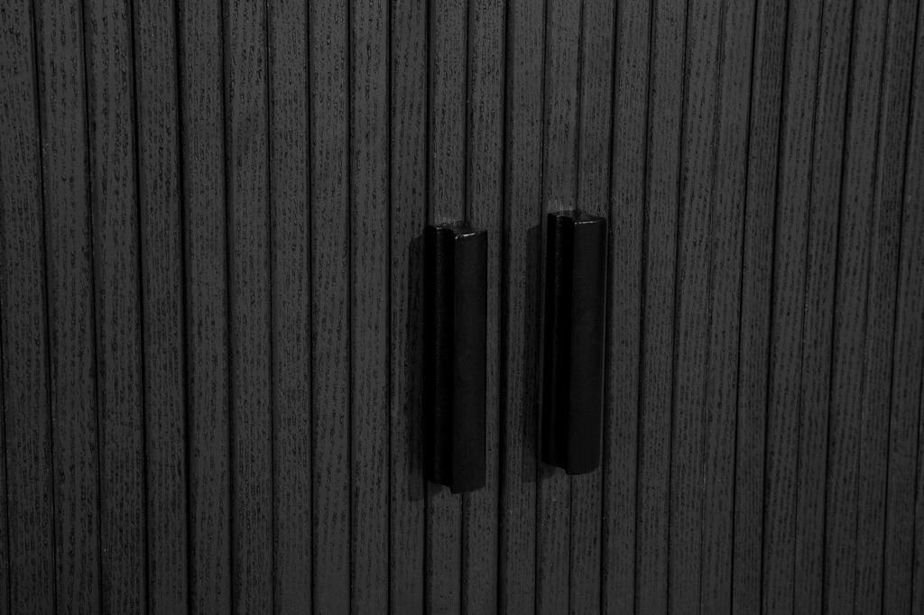 Axel 2 Door Fluted Sideboard - Black - Image 11