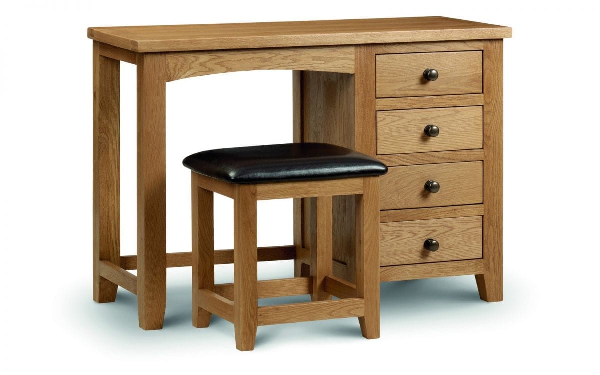 Amsterdam Single Pedestal Dressing Table - Oak | Buy Online | Beds.ie