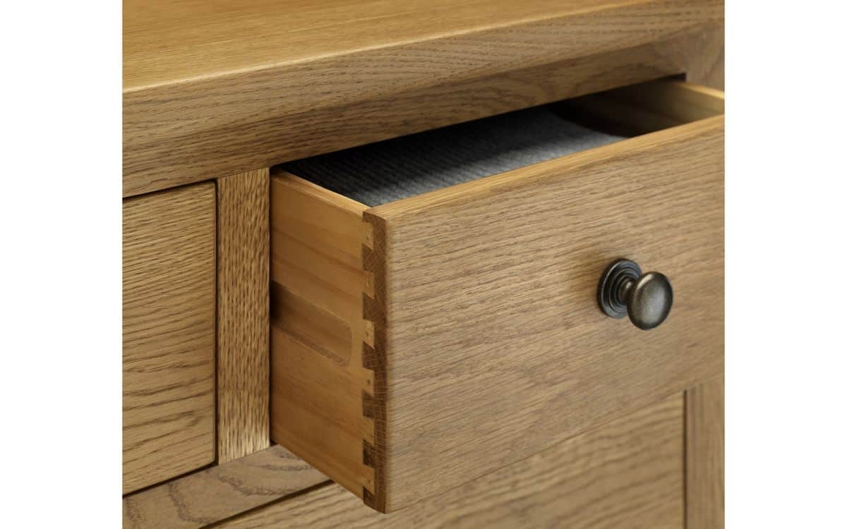Amsterdam Single Pedestal Dressing Table - Oak - Image 3