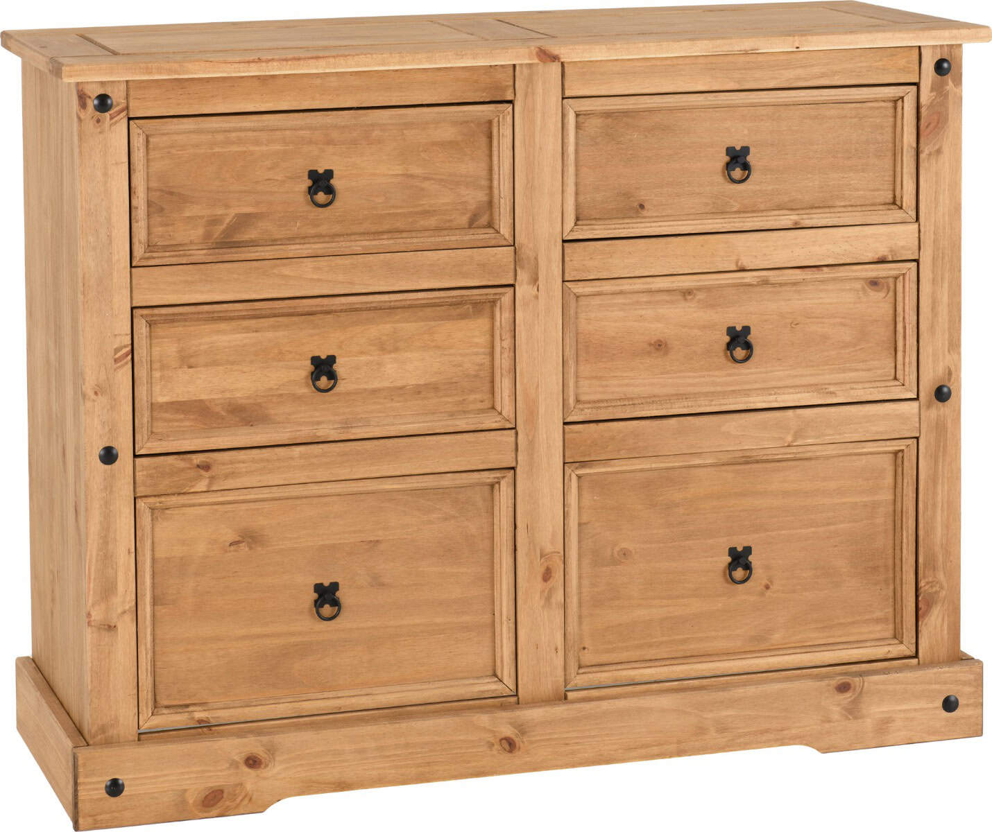 Corona 6 Drawer Chest - Waxed Pine | Buy Online | Beds.ie