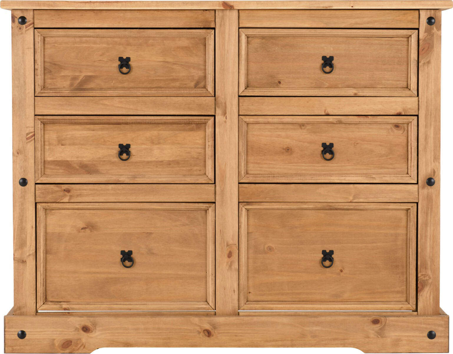 Corona 6 Drawer Chest - Waxed Pine - Image 3