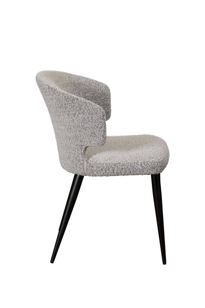 Belle Dining Chair (Pair) - Grey - Image 3