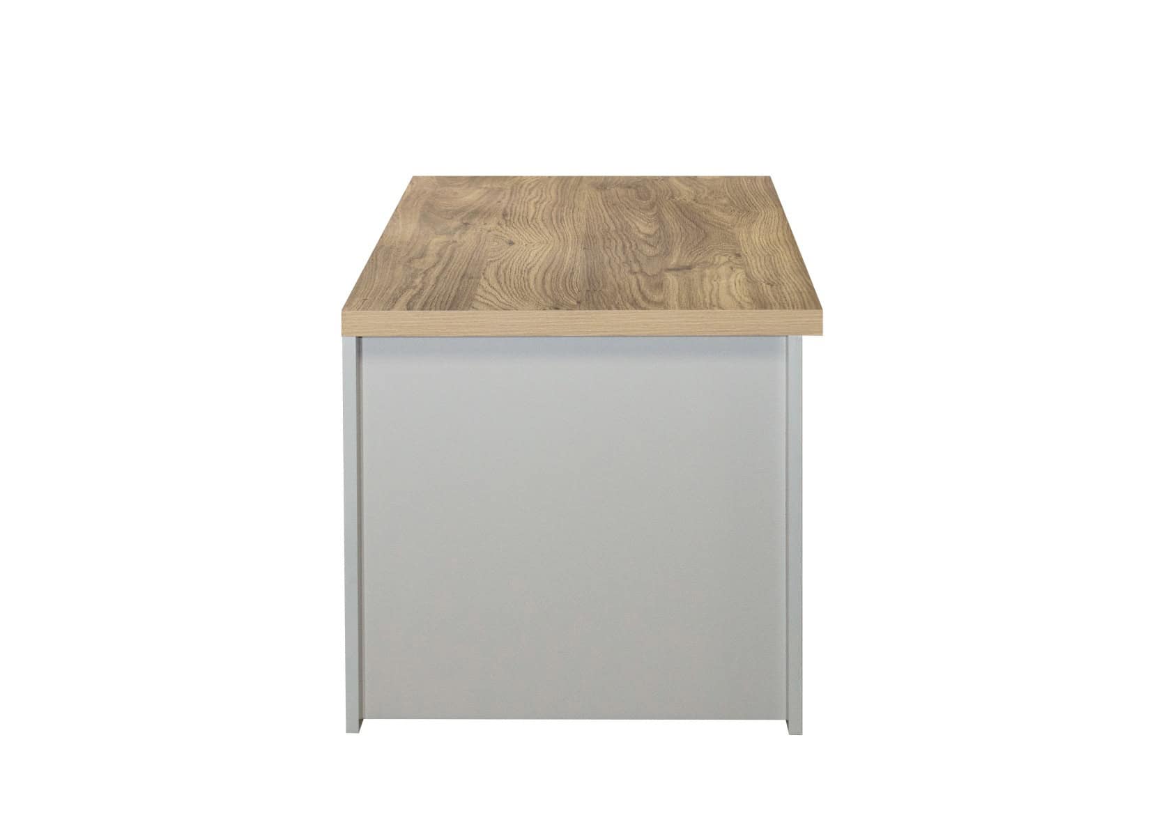 Highgate 2 Drawer Coffee Table - Grey & Oak - Image 8