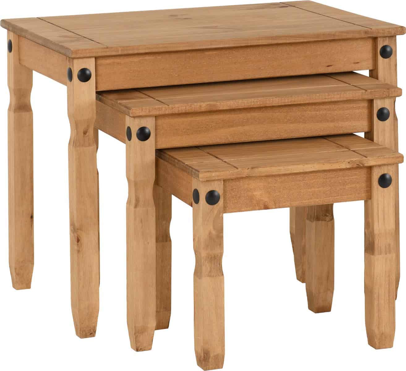 Corona Nest Of Tables - Waxed Pine - Image 2