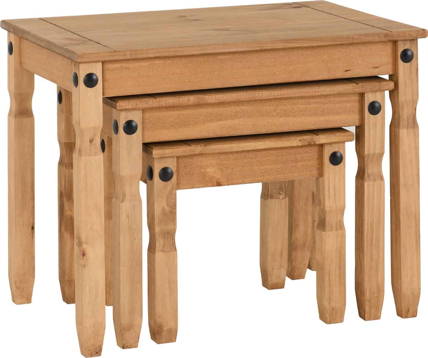 Corona Nest Of Tables - Waxed Pine - Image 3