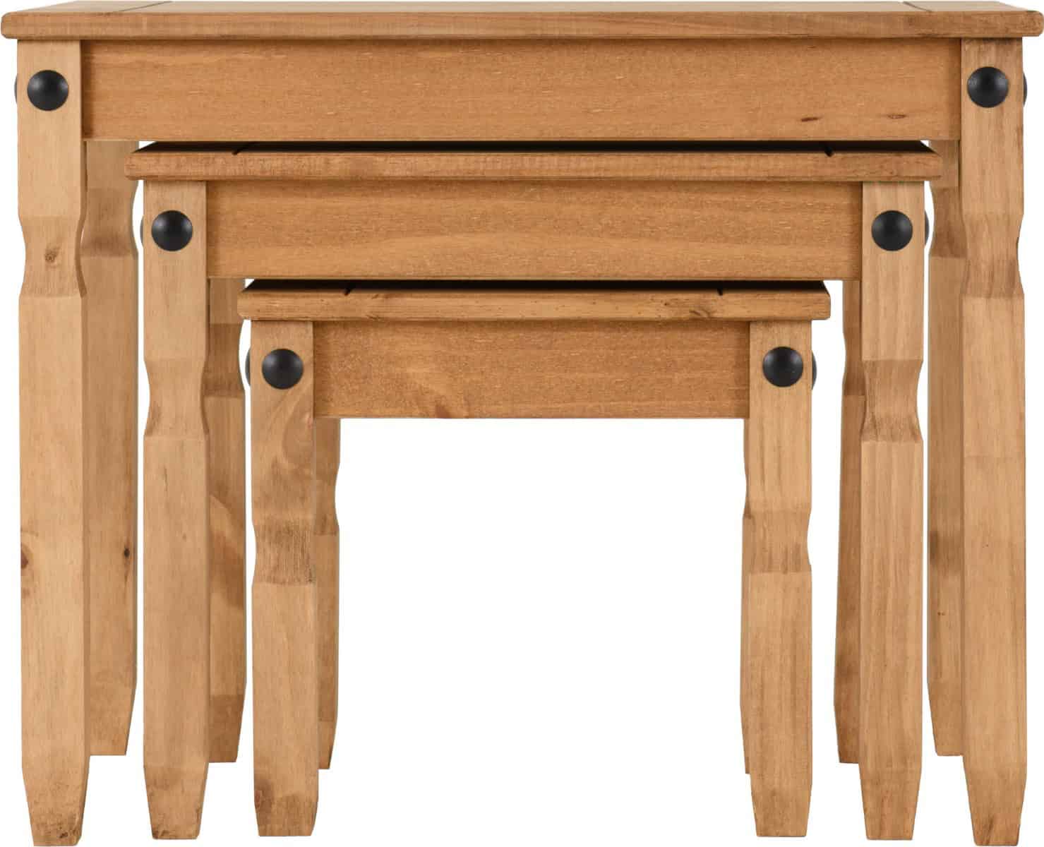 Corona Nest Of Tables - Waxed Pine - Image 4