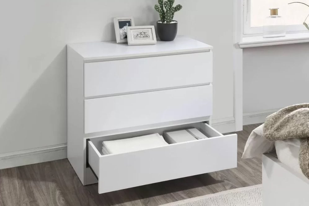 Oslo 3 Drawer Chest - White - Image 2