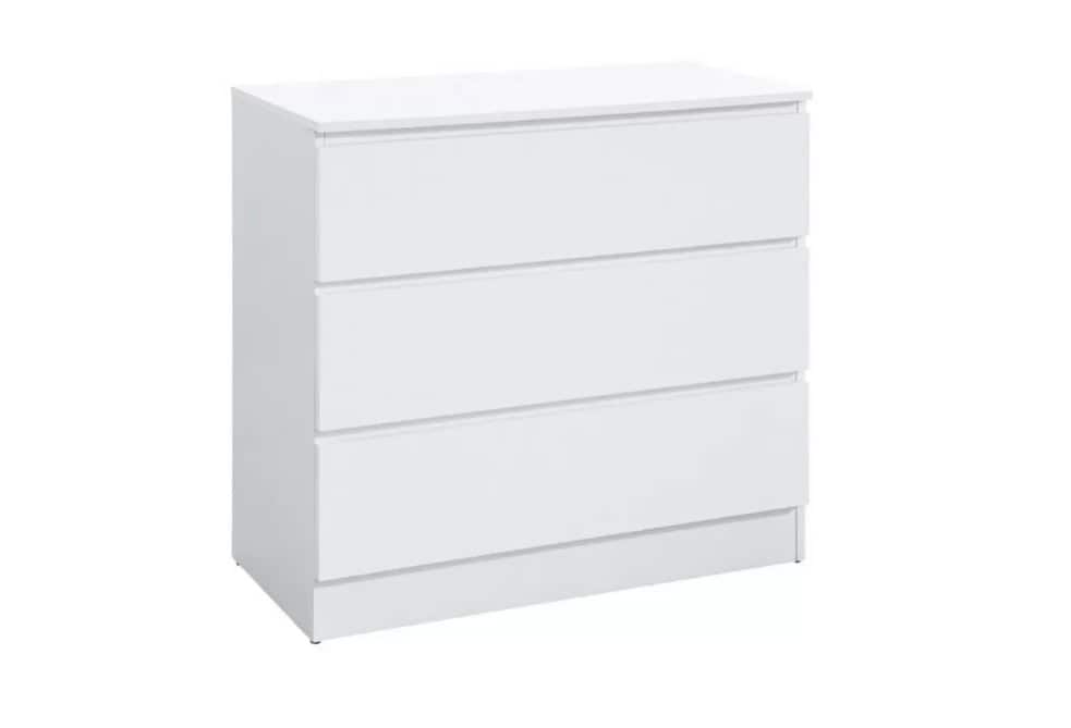 Oslo 3 Drawer Chest - White - Image 3