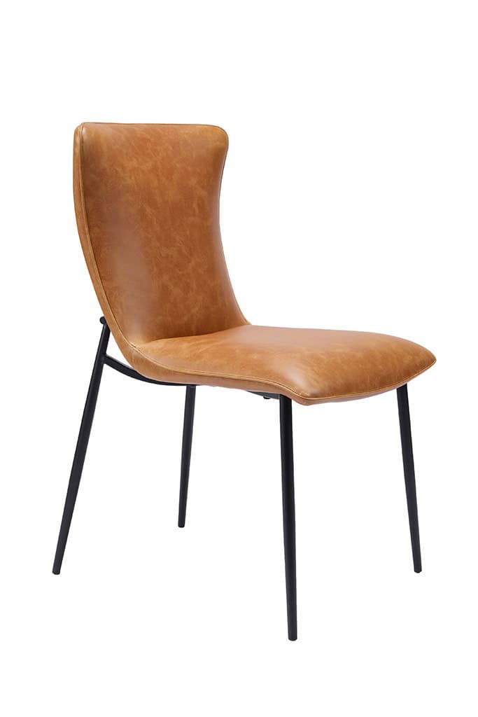 Ella Dining Chair (Pair) - Tan PU | Buy Online | Beds.ie