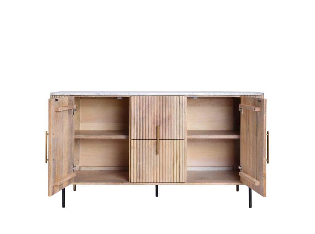 Baker Furniture Reed Wide Sideboard - Mango Wood - Image 3