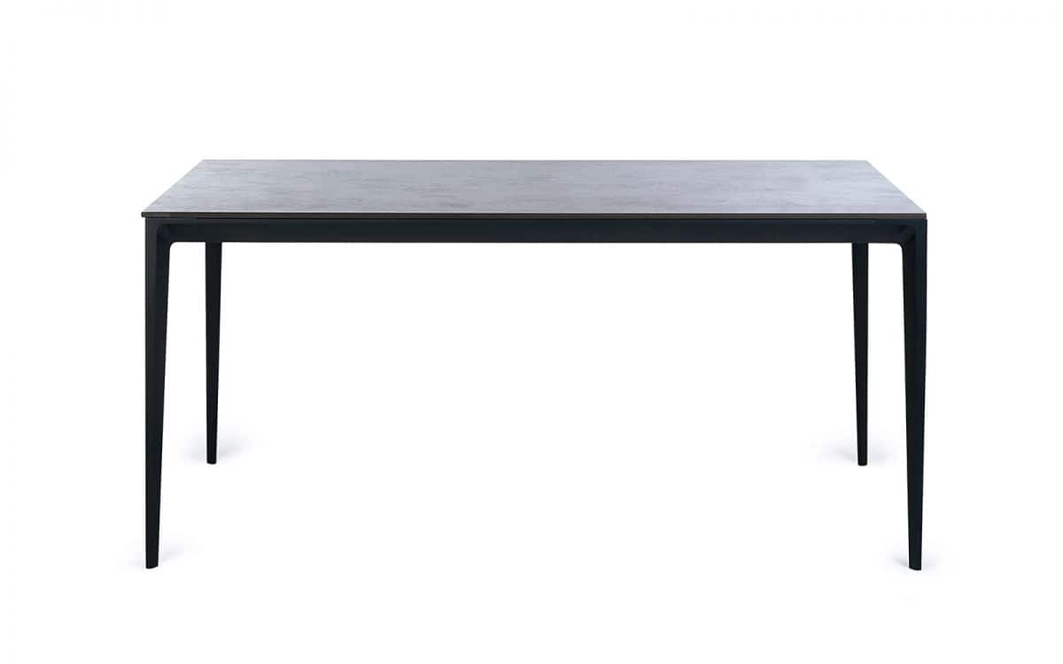 Boca Rectangular Stone Top Dining Table - Slate Grey - Image 2