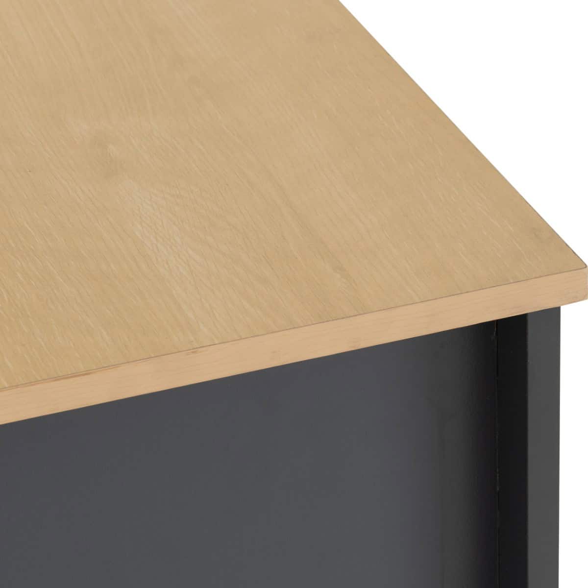 Portland 3 Drawer Chest - Grey & Oak - Image 6