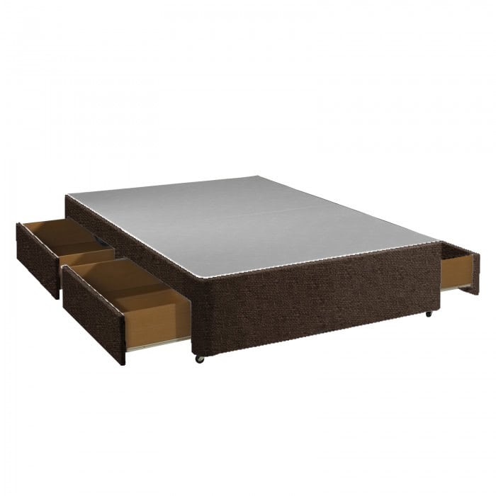 Apollo 6ft Azzure Brown 4 Drawer Divan Base | Buy Online | Beds.ie