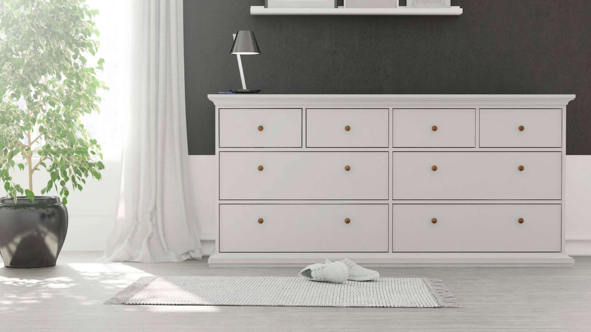 Paris 8 Drawer Chest - White - Image 3
