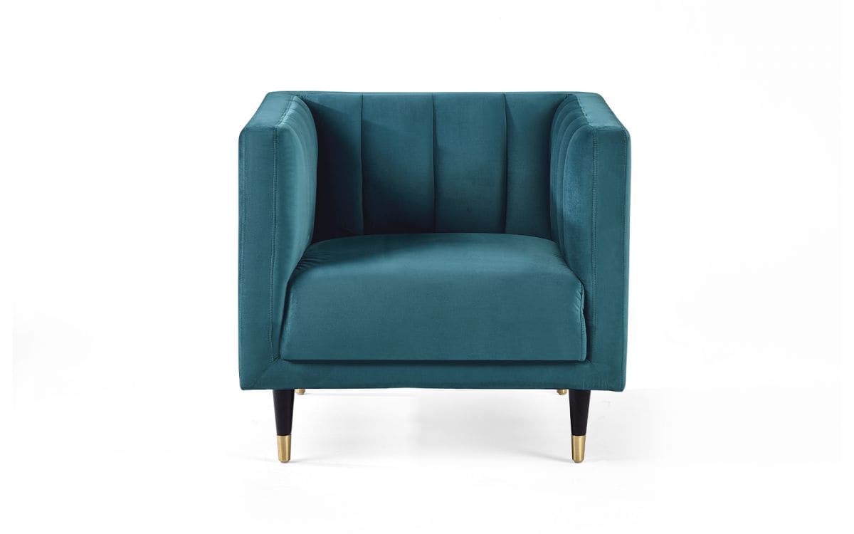 Zelda Scalloped Back Chair - Teal - Image 2