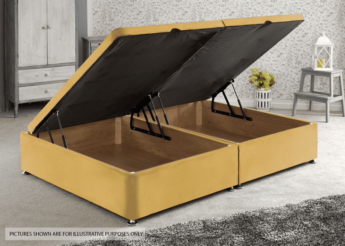 Apollo 4ft Velvet Beige Side Ottoman Base | Buy Online | Beds.ie