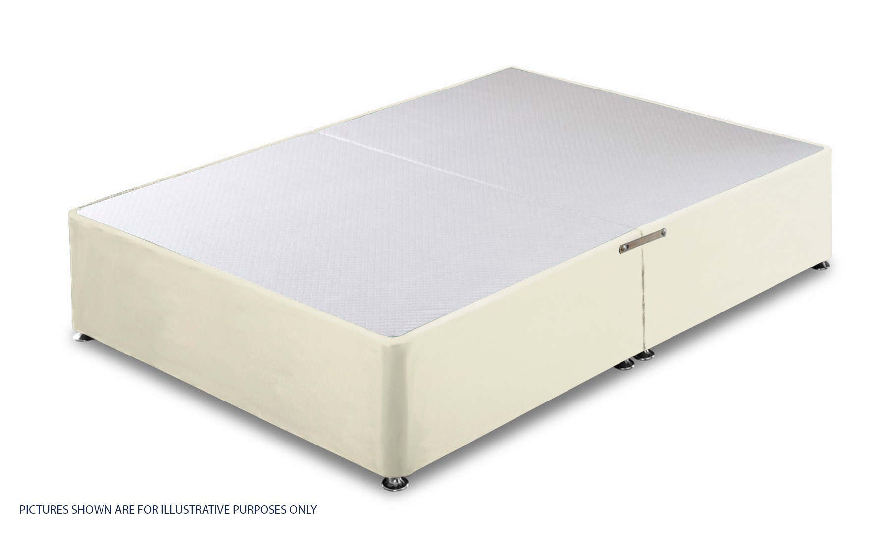 Granada 4ft6 Divan Base - White Faux Leather | Buy Online | Beds.ie